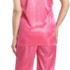 Women's Plain Satin Night Suit (Shirt and Pyjama) (Color Options) (Size - Small to XX-Large)-Pink