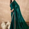Women's Soft Satin Saree with Embroidered Sequin Border With Blouse Piece, Traditional Indian Ethnic Wear, Party, Wedding Sarees For Womens