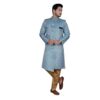 XEPON Mens Ethnic Wear SKY Color Traditional Indo Western With Churidar Pajama Set
