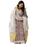Yashika Women's Kurta Fashionably Traditional, Comfortably Chic: Embrace Fashion with Our Cotton Blend Ethnic Sets