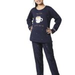 ZEYO Girl's Cotton Star Printed Night Suit set of Top & Pajama Set 5107