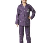 ZEYO Girls Night Suit Set Cotton Bear Printed Pajama Set Night dress 5513