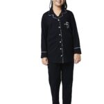 ZEYO Girls Night Suit Set Cotton Solid Plain Pajama Set Night dress 5512