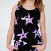 ZEYO Night Suit for Girl's Stars Printed Cotton Night Dress of Top and Short's Set 5527