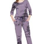 ZEYO Night Suit for Women's Floral Printed Cotton Night Dress of Top and Pajama Set 5789
