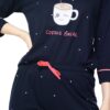 ZEYO Women's Cotton Dot Printed Night Suit Set Of Top & Pajama Set 5281