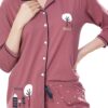ZEYO Women's Cotton Dot Printed Pajama Set Night Suit Set Of Shirt & Pyjama 5242