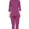 ZEYO Women's Cotton Heart Printed Night Suit set of Shirt & Pajama Set 5152