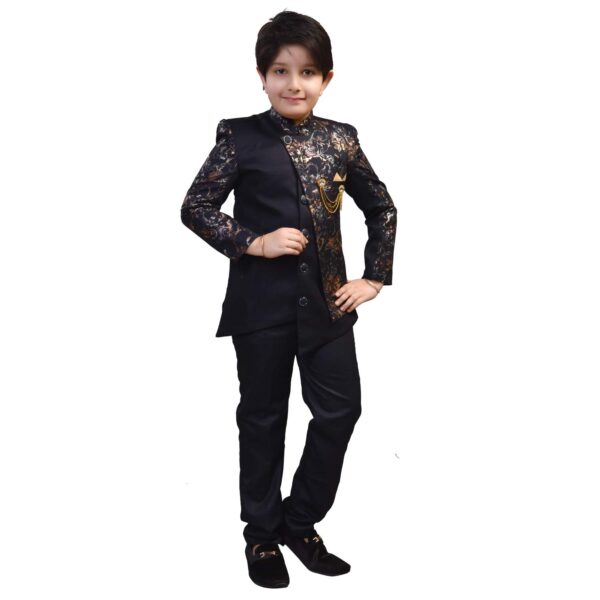 Zolario Clothing Set, Indo Western Dress for Kids Boys, Jacket and Pant Set, Ideal for Wedding, Birthday and Party.